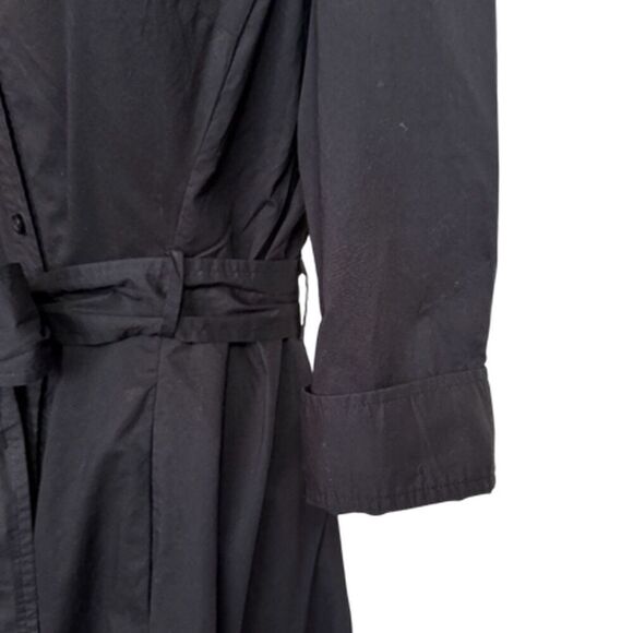 Kate Spade Black Button Down Front 3/4 Sleeve Shirt Dress Size 8 - Picture 6 of 13